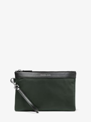 Nylon Gabardine Travel Pouch in SPRUCE | Michael Kors