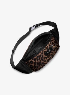 Brooklyn Leopard Woven Hip Bag | Michael Kors