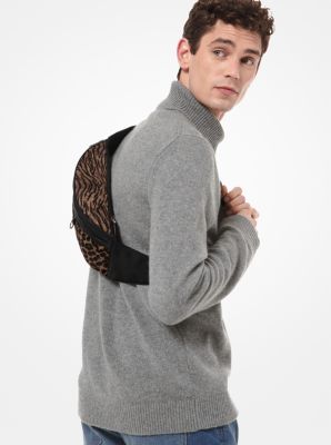 Brooklyn Leopard Woven Hip Bag