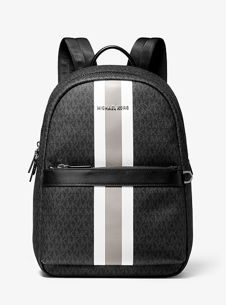 Greyson Logo Stripe Backpack - BLACK/WHITE - 33F9LGYB6U