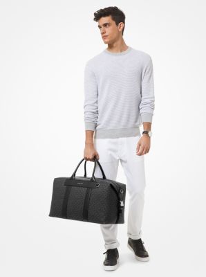 michael kors white duffle bag