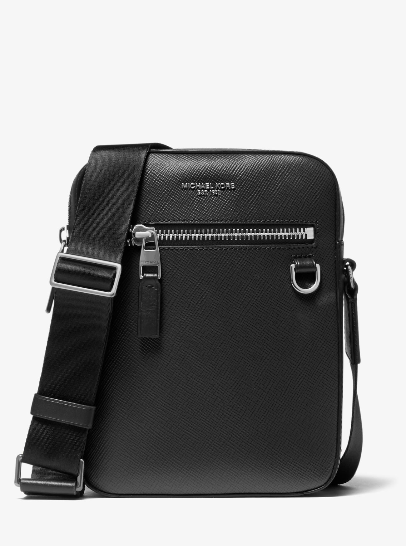 MK Henry Leather Flight Bag - Black - Michael Kors