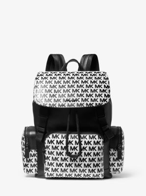 Henry Logo Embossed Leather Backpack Michael Kors