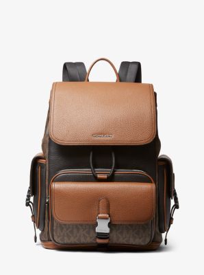 Hudson Logo and Leather Backpack | Michael Kors