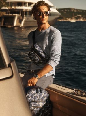 Hudson Graphic Logo Backpack in ADMIRAL MLTI | Michael Kors