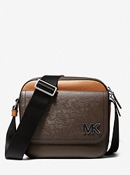 Hudson Color-Blocked Leather Messenger Bag - BROWN - 33H1LHDM2X