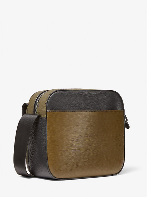 Hudson Color-Blocked Leather Messenger Bag image number 2