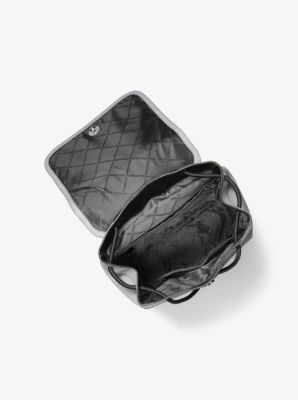 Rucksack Hudson aus gekrispeltem Leder im Utility-Stil in TAUBE | Michael Kors