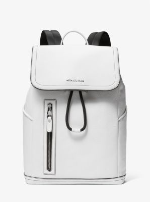 MK Hudson Pebbled Leather Utility Backpack - White - Michael Kors Michael Kors Mens