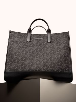 Michael kors black online signature tote