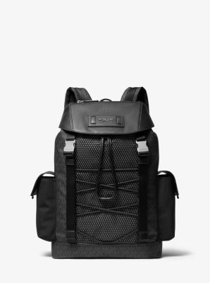 Sac &agrave; dos Greyson en mat&eacute;riaux multiples &agrave; logo