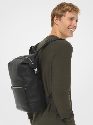 michael kors leather backpack mens