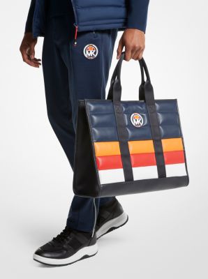 MK X ellesse Hudson Color-Blocked Quilted Tote Bag | Michael Kors