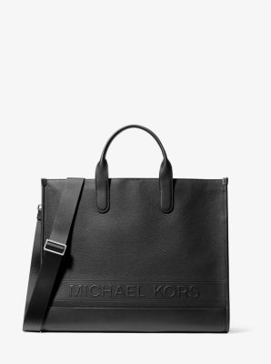 MK Hudson Pebbled Leather Tote Bag - Black - Michael Kors Michael Kors Mens