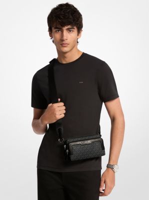 Hudson Signature Logo Crossbody Bag in BLACK | Michael Kors