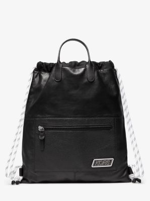 Greyson Leather Drawstring Backpack