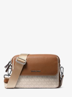 Hudson Logo Jacquard and Pebbled Leather Crossbody Bag image number 0