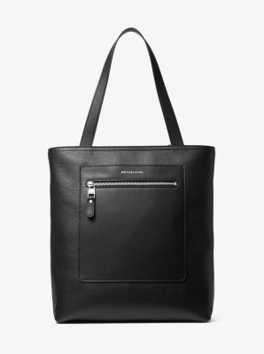 Hudson Pebbled Leather Top-Zip Tote Bag image number 0