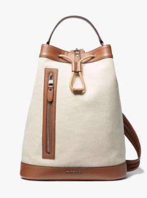 Buy the Michael Kors Tan Canvas Tote Bag