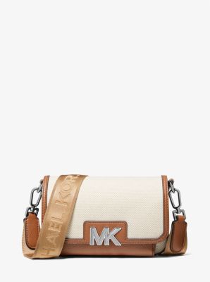 Hudson Two Tone Canvas Crossbody Bag Michael Kors