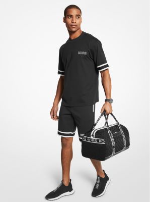 Sac de voyage Brooklyn en tissu scuba gaufr&eacute; &agrave; logo