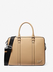 Hudson Textured Leather Briefcase - CAMEL - 33S2MHDA6T