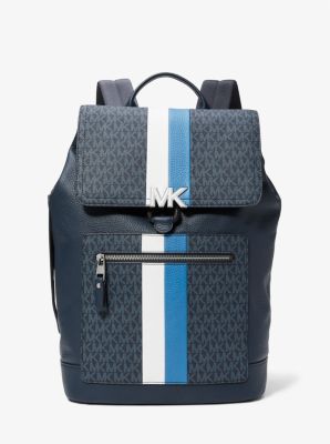Michael Kors Hudson Logo Stripe Backpack In White | ModeSens