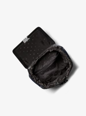 Sac &agrave; dos Hudson en cuir &agrave; rayures et &agrave; logo in AMIRAL MLTI | Michael Kors