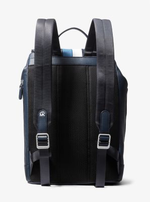 Sac &agrave; dos Hudson en cuir &agrave; rayures et &agrave; logo in AMIRAL MLTI | Michael Kors