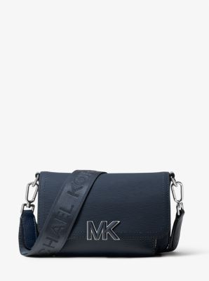 Crossbodytas Hudson van leer met textuur image number 0