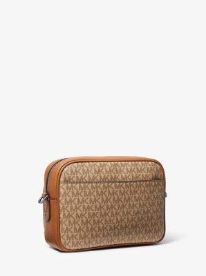 Hudson Logo Stripe and Leather Crossbody Bag Michael Kors