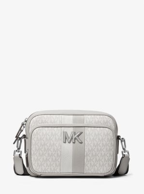 Hudson Logo Stripe and Leather Crossbody Bag