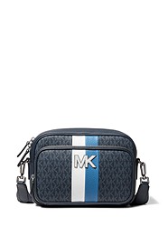 Hudson Logo Stripe and Leather Crossbody Bag - ADMIRAL MLTI - 33S2MHDM3B