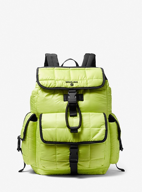 Brooklyn Quilted Recycled Polyester Backpack - BT LIMEADE - 33S2TBKB2U