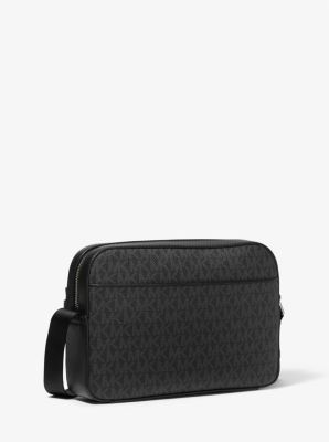 MICHAEL Michael Kors Hudson Logo Monogram Crossbody Bag in Black for Men