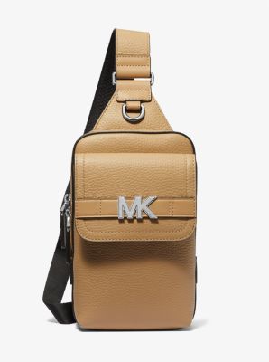 Mk Hudson Leather Duffel Bag - Luggage Brown - Michael Kors