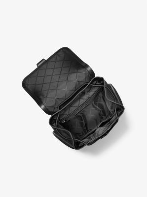 Hudson Signature Logo and Leather Cargo Backpack