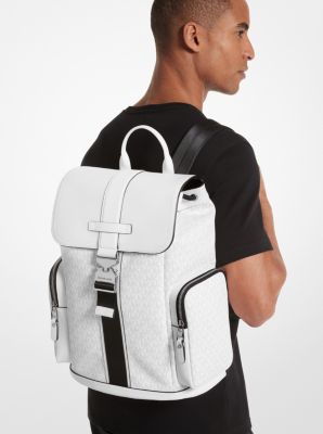 Hudson Signature Logo and Leather Cargo Backpack