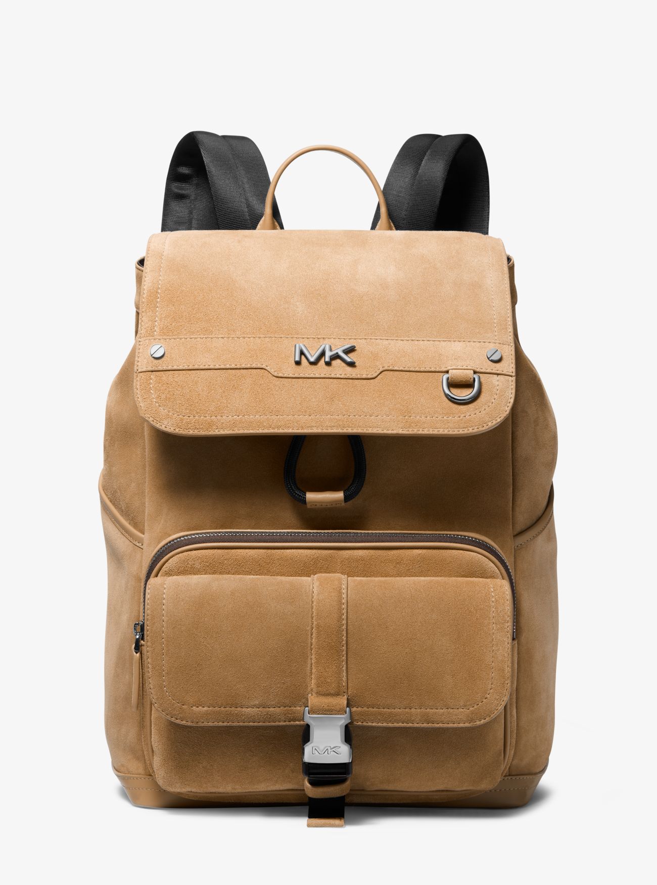 MK Varick Suede Backpack - Brown - Michael Kors