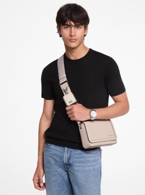 Edison Mini Crossgrain Leather Crossbody Bag with Pouch