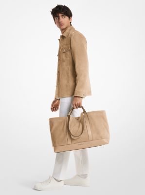 Whitley Medium Nubuck Tote Bag in KHAKI | Michael Kors