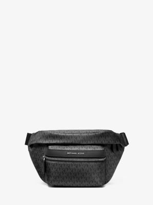 Signature Logo Print Woven Belt Bag