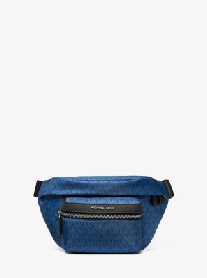Signature Logo Print Woven Belt Bag