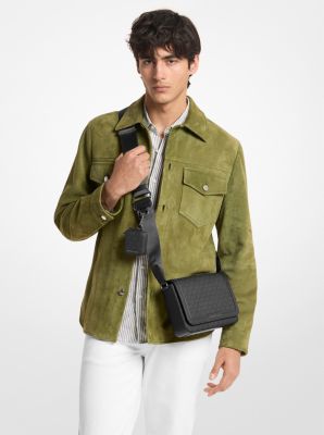 Hudson Mini Signature Logo Crossbody Bag With Airpod Case for Apple Airpods Pro&reg; in BLACK | Michael Kors