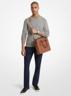 Jet Set Pebbled Leather Briefcase