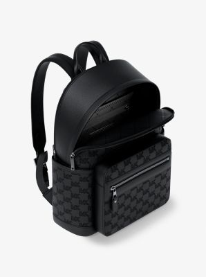 Sac &agrave; dos Jet Set de taille moyenne en cuir grain&eacute; et grav&eacute; &agrave; logo in NOIR | Michael Kors
