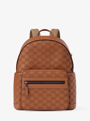 Mochila Jet Set mediana de piel granulada con logotipo grabado en relieve