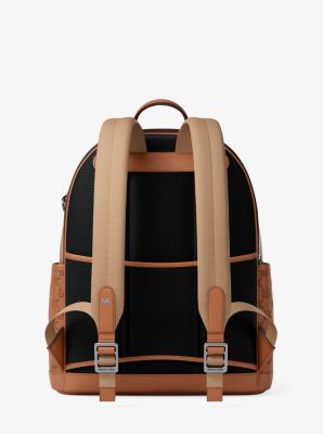 Sac &agrave; dos Jet Set de taille moyenne en cuir grain&eacute; et grav&eacute; &agrave; logo in LUGGAGE | Michael Kors