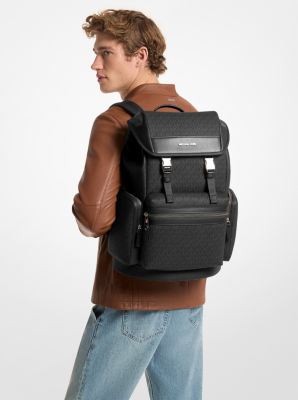 Thumbnail - MK Rucksack Jet Set Mit Signature-Logomuster - Schwarz - Michael Kors