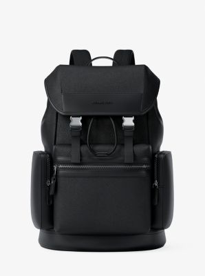 Jet Set Pebbled Leather Backpack in BLACK | Michael Kors